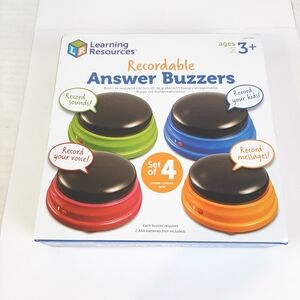 New Learning Resources: Recordable Answer Buzzers - Set of 4